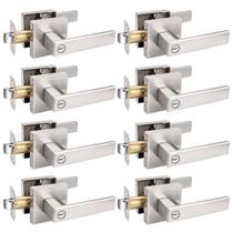 Maçanetas de porta Probrico Brushed Nickel Privacy, pacote com 8