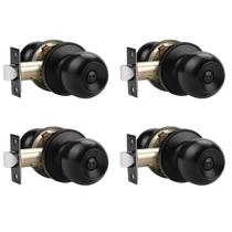 Maçanetas de porta Probrico Privacy Lock Black Matte Steel, pacote com 4 Maçanetas de porta Probrico Privacy Lock Black Matte Steel, pacote com 4