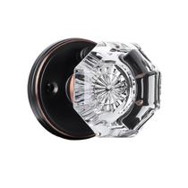 Maçanetas de vidro CLCTK Vintage Crystal Privacy com fechadura