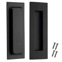 Maçanetas embutidas Kindoodos 15cm em aço inoxidável preto Maçanetas embutidas Kindoodos 15cm em aço inoxidável preto