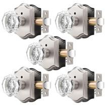 Maçanetas Orger Octagonal Crystal, pacote com 5 fechaduras de privacidade