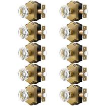 Maçanetas Orger Passage Glass Clear Crystal, pacote com 10