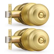 Maçanetas Probrico em latão escovado, cama/banheira, privacidade sem chave Maçanetas Probrico em latão escovado, cama/banheira, privacidade sem chave