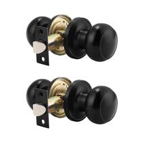 Maçanetas Probrico Interior em Aço Inoxidável Preto, Pacote com 2 Maçanetas Probrico Interior em Aço Inoxidável Preto, Pacote com 2