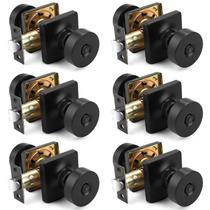 Maçanetas Probrico Privacy Matte Black, pacote com 6 fechaduras Maçanetas Probrico Privacy Matte Black, pacote com 6 fechaduras