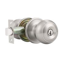 Maçanetas Probrico Satin Nickel Round Entry, pacote com 4 chaves