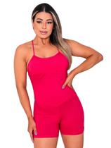 Macaquinho Academia Fitness Alcinha Com Bojo Removivel Pink Macaquinho Academia Fitness Alcinha Com Bojo Removivel Pink