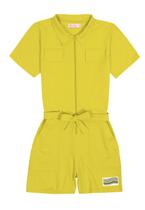 Macaquinho Amarelo Infantil Laço D'Way