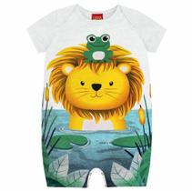 Macaquinho Bebê em Meia Malha Leão Kyly Macaquinho Bebê em Meia Malha Leão Kyly
