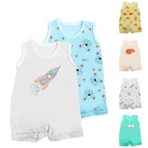Macaquinho Bebê Estampado 1 Peça Enxoval Verão Fresquinho Macaquinho Bebê Estampado 1 Peça Enxoval Verão Fresquinho