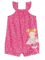 Macaquinho Bebê Menina Florzinhas Infantil - Brandili
