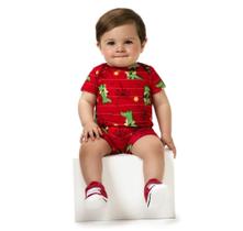 Macaquinho Bebê Menino em Meia Malha Jacaré Kyly Macaquinho Bebê Menino em Meia Malha Jacaré Kyly