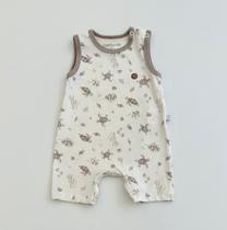 Macaquinho Bebê Menino Grow Up Off Tartarugas Sem Manga Para Passeio Verão