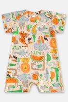 Macaquinho Bebê Menino Manga Curta Bichinhos Up Baby