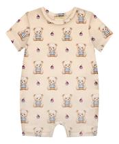 Macaquinho Bebê Menino Ursinho Milon Cor:BegeTamanho:6-9 M Macaquinho Bebê Menino Ursinho Milon Cor:BegeTamanho:6-9 M