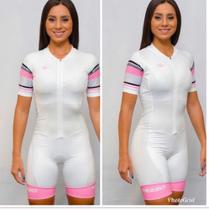 Macaquinho ciclismo feminino manga curta