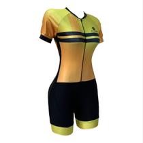 Macaquinho Ciclismo Feminino MTB - Amarelo