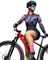 Macaquinho Ciclismo Feminino Mtb Bike Prot Raio UV Gel 3D - Kafitt