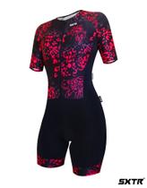 Macaquinho Ciclismo Manga Curta Selva Rosa Macaquinho Ciclismo Manga Curta Selva Rosa