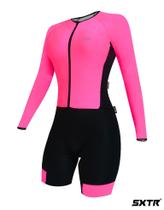 Macaquinho Ciclismo Manga Longa Solid Amora Macaquinho Ciclismo Manga Longa Solid Amora