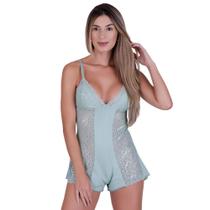 Macaquinho com Detalhe de Renda Baby Doll Lingerie