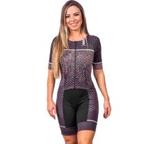 Macaquinho com mangas triathlon elite pixel proteção uv 50+ kauna