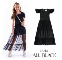 Macaquinho com sobreposição em tule