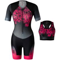 Macaquinho com Top Feminino Ultracore Pink Neon Macaquinho com Top Feminino Ultracore Pink Neon