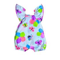 Macaquinho Curto Estampado em Meia Malha para Bebe Menina - Up Baby Macaquinho Curto Estampado em Meia Malha para Bebe Menina - Up Baby