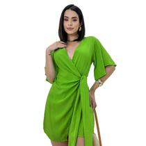 Macaquinho Curto Feminino Manga Curta Decote Soltinho Casual