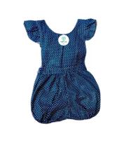 Macaquinho Curto Poá Azul Ajustável Tam.2