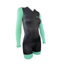 Macaquinho De Ciclismo Feminino Be Fast Manga Longa Liso Bicolor Forro Gel Macaquinho De Ciclismo Feminino Be Fast Manga Longa Liso Bicolor Forro Gel