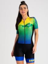 Macaquinho De Ciclismo Feminino Brasil Savancini (3470)