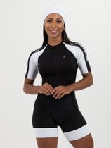 Macaquinho De Ciclismo Feminino - Forro GEL - Impulse Branco Black Savancini (5471)