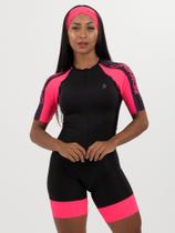 Macaquinho De Ciclismo Feminino - Forro GEL - Impulse Rosa Black Savancini (5471)