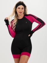 Macaquinho De Ciclismo Feminino - Forro GEL - Manga Longa Impulse Racy Black Savancini (5461) Macaquinho De Ciclismo Feminino - Forro GEL - Manga Longa Impulse Racy Black Savancini (5461)