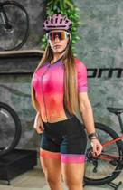 Macaquinho de Ciclismo Feminino Mandala Degradê Forro em GEL Manga Curta Way Macaquinho de Ciclismo Feminino Mandala Degradê Forro em GEL Manga Curta Way