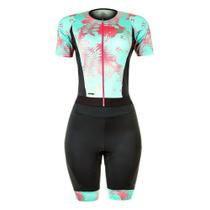 Macaquinho de ciclismo feminino Mauro Ribeiro Leaf Macaquinho de ciclismo feminino Mauro Ribeiro Leaf