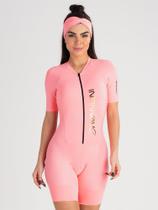 Macaquinho De Ciclismo Feminino Poliamida Pêssego Golden Savancini (2470)