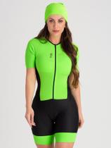 Macaquinho De Ciclismo Feminino Verde Neon Sport Closet (101470)