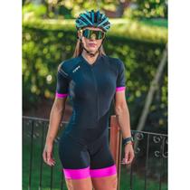 Macaquinho de Ciclismo Gel Feminino Fresh Proteção Solar Macacão Pedal