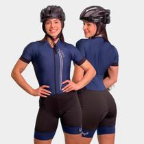 Macaquinho de Ciclismo Way Air Pro Azul Marinho Manga Curta Forro Gel Proteção Uv Respirável Ziper Pedal Bike Cicloturismo Macaquinho de Ciclismo Way Air Pro Azul Marinho Manga Curta Forro Gel Proteção Uv Respirável Ziper Pedal Bike Cicloturismo