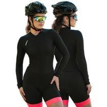 Macaquinho de Ciclismo Way Fresh Manga Longa Forro Gel Proteção Uv Mtb Cicloturismo Speed