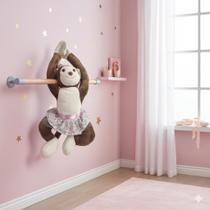 Macaquinho De Pelúcia Abracinho Grande Kawaii Brinquedo Decoração Para Festa Nicho De Bebê Presente Fofura Pendura Tematico