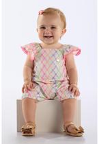 Macaquinho em Laise para Bebê Menina Up Baby Macaquinho em Laise para Bebê Menina Up Baby