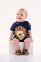 Macaquinho em Meia Malha para Bebê Menino (Azul Marinho) Up Baby 45445