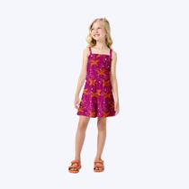 Macaquinho Estampado Juvenil Menina Kyly 1001034 Pink Macaquinho Estampado Juvenil Menina Kyly 1001034 Pink