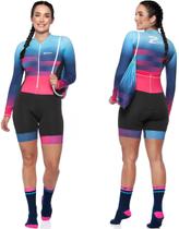 Macaquinho Fem. M/longa Z-nine 379 Azul/rosa Macaquinho Fem. M/longa Z-nine 379 Azul/rosa