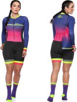 Macaquinho Fem. M/longa Z-nine 382 Roxo/rosa