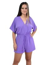 Macaquinho Feminino Blogueira Curto Soltinho Macação Verão